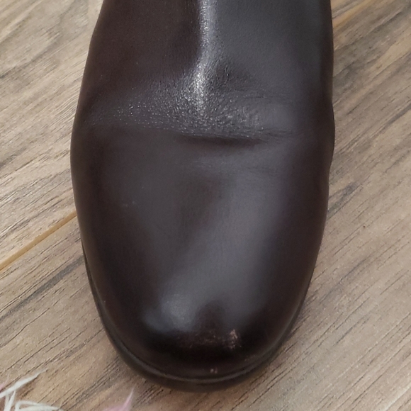 UGG Brown Leather Beryl Riding Boots Sz 5.5 - Picture 9 of 10
